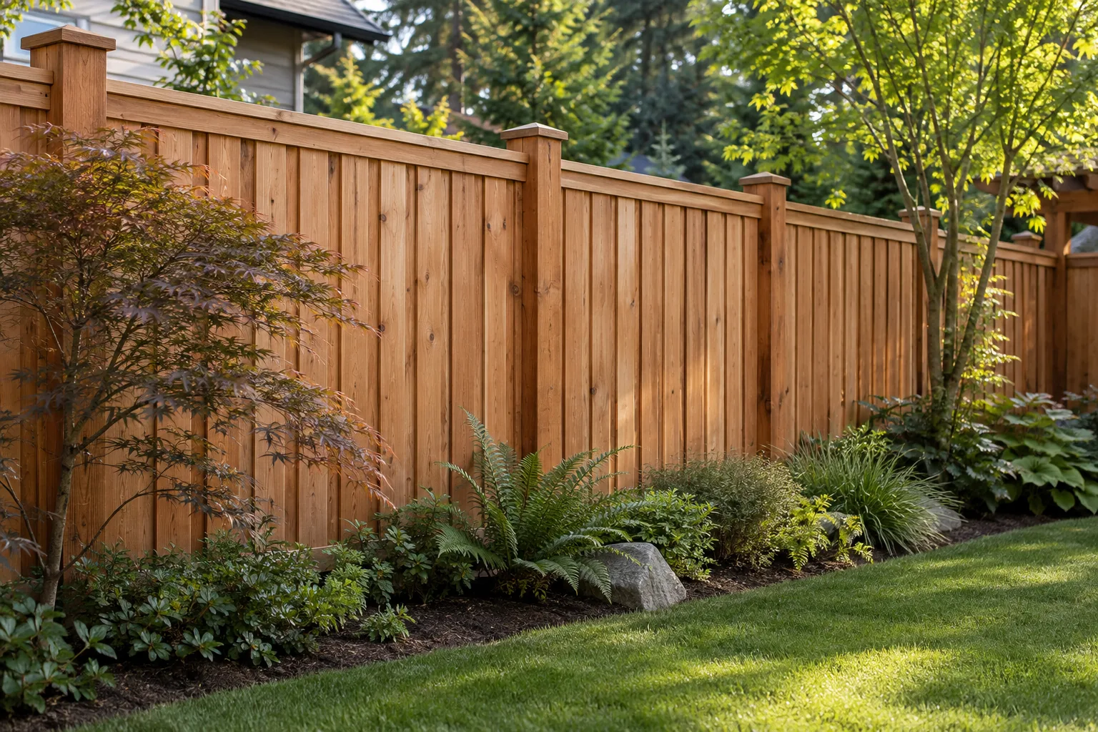 AI-generated cedar wood fences design inspiration