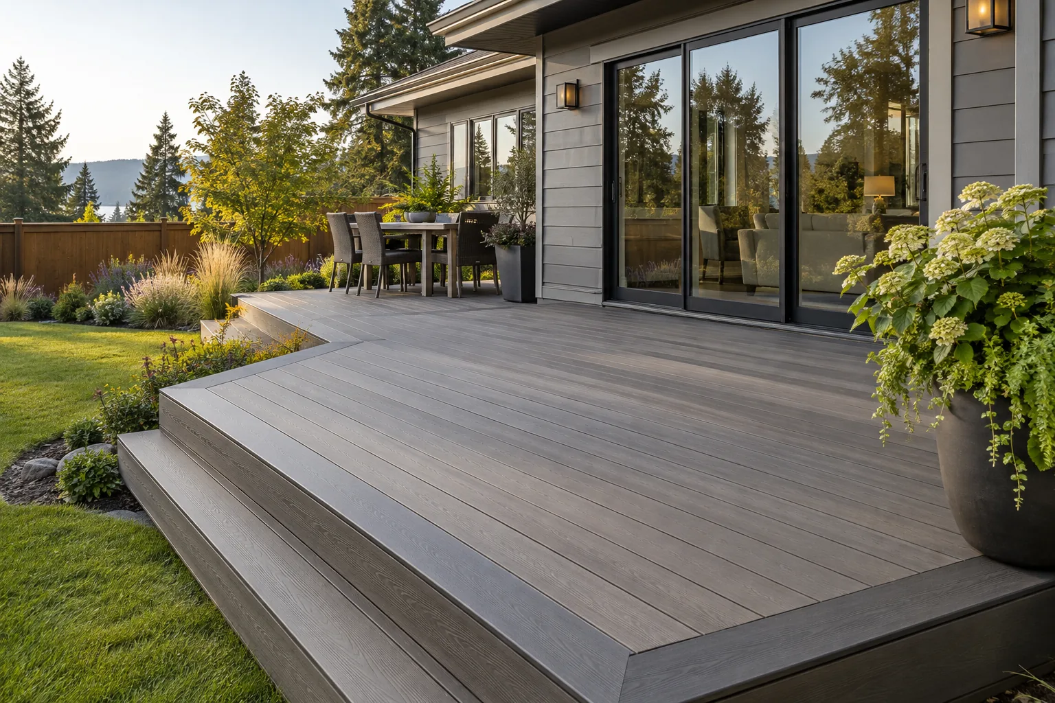 AI-generated composite decking design inspiration