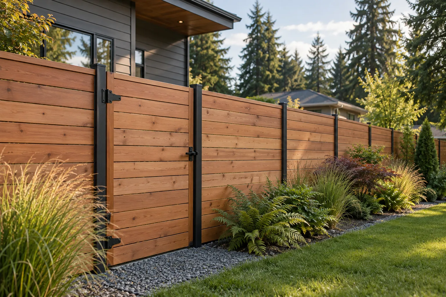 AI-generated horizontal fence design inspiration