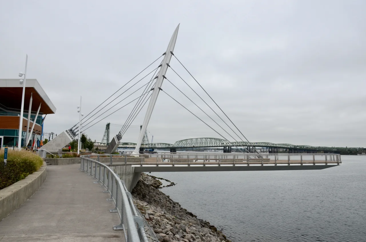 Grant Street Pier on the Columbia River at Vancouver Waterfront Park in Vancouver, Washington
